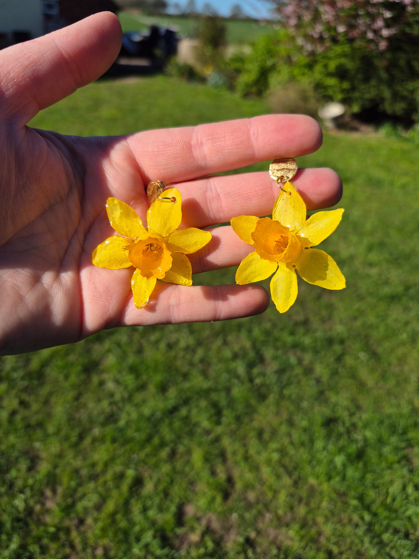 Daffodil stud earrings