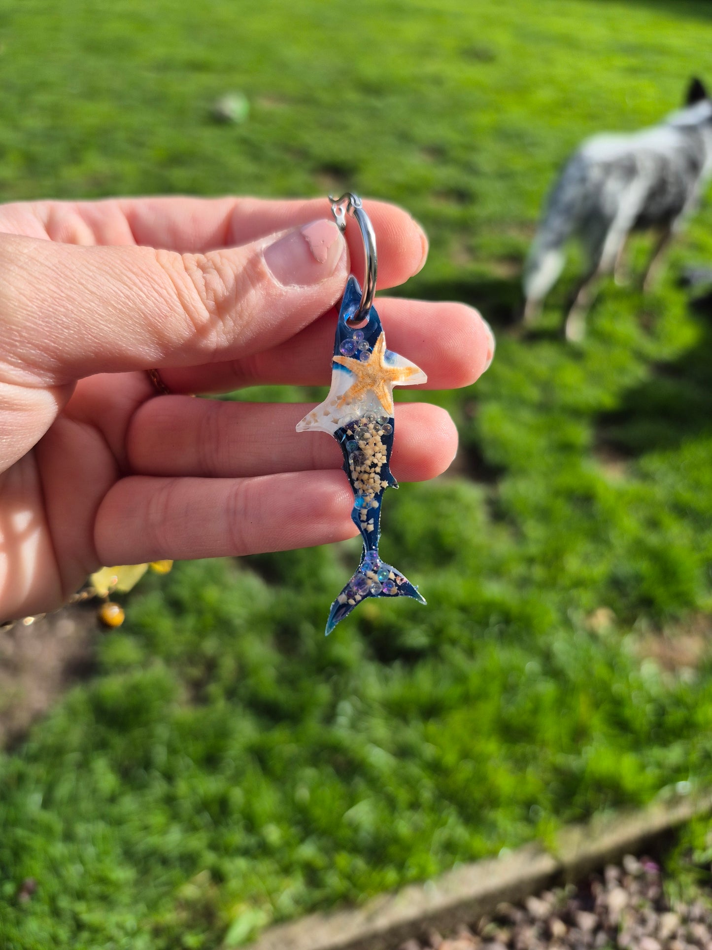 Shark hoop charms