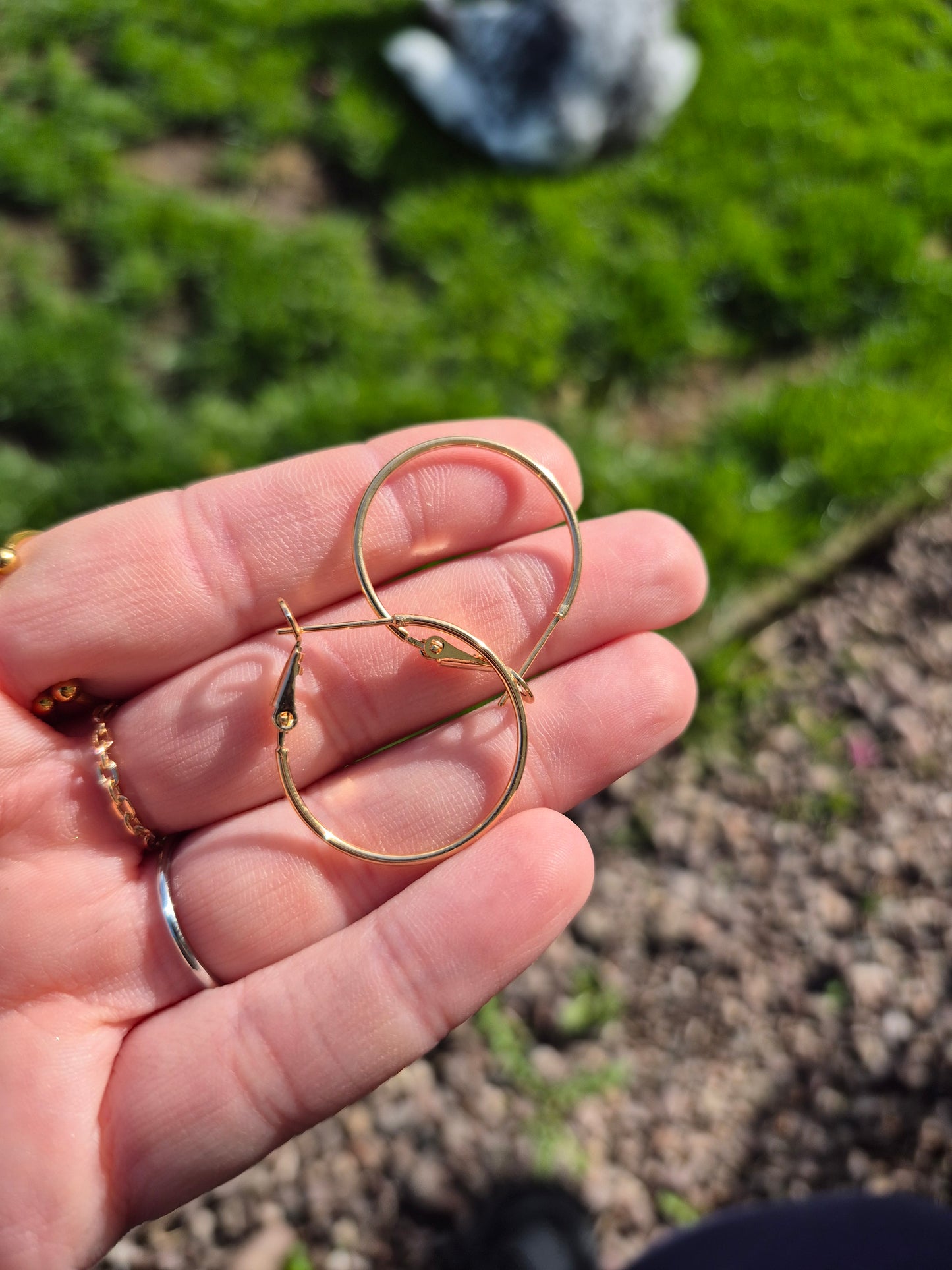 18k gold plated hoop earrings