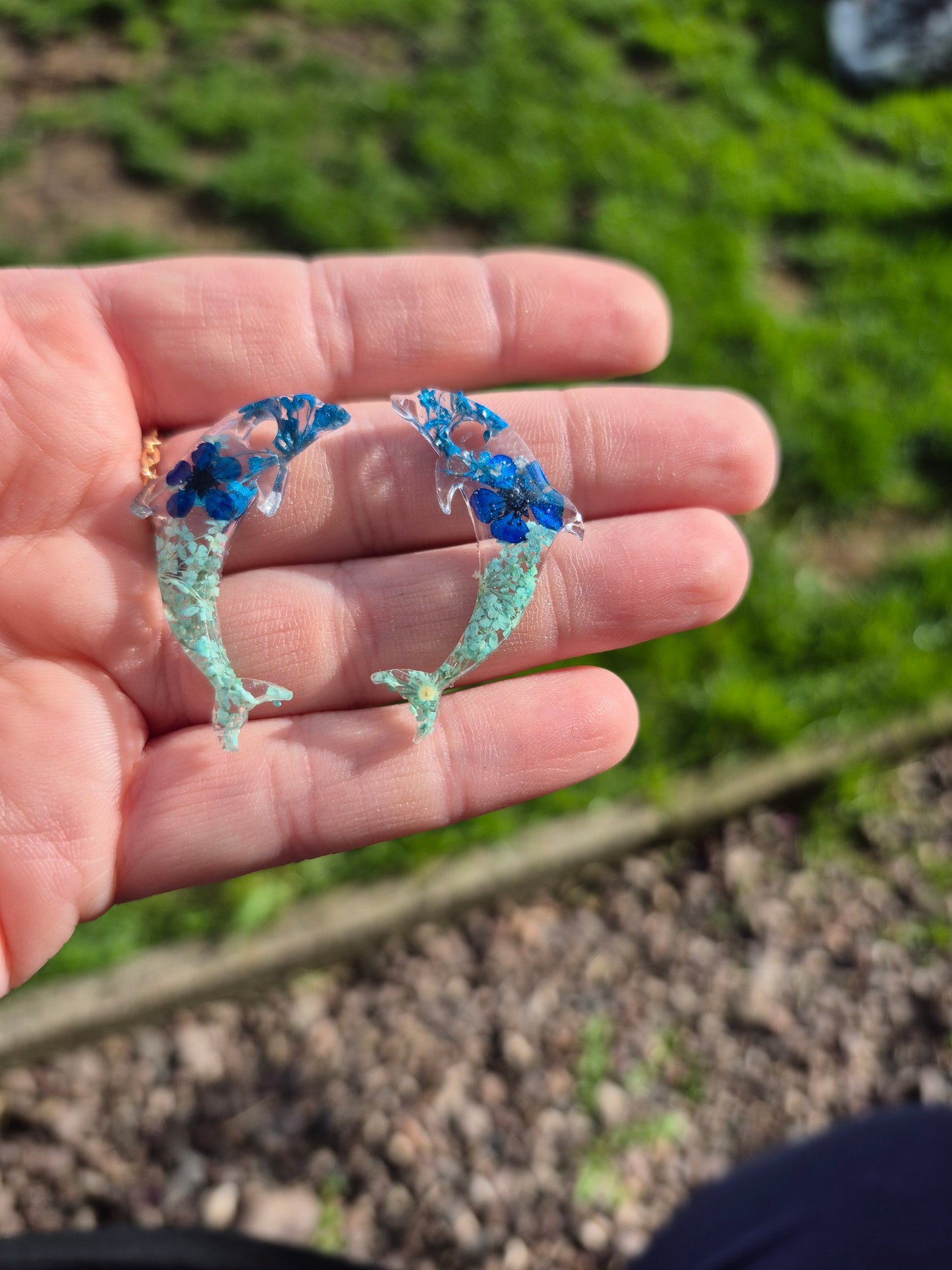 Dolphin hoop charms