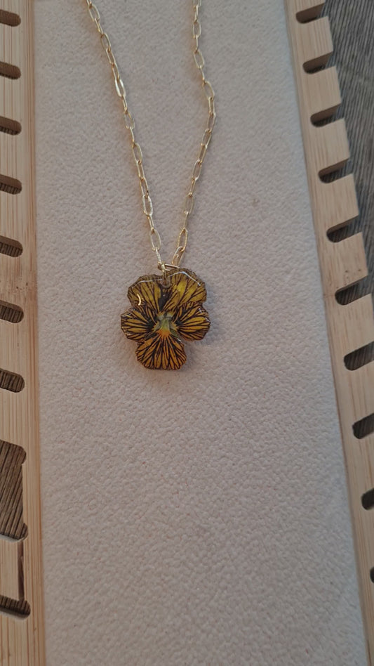 tigers eye viola pendant