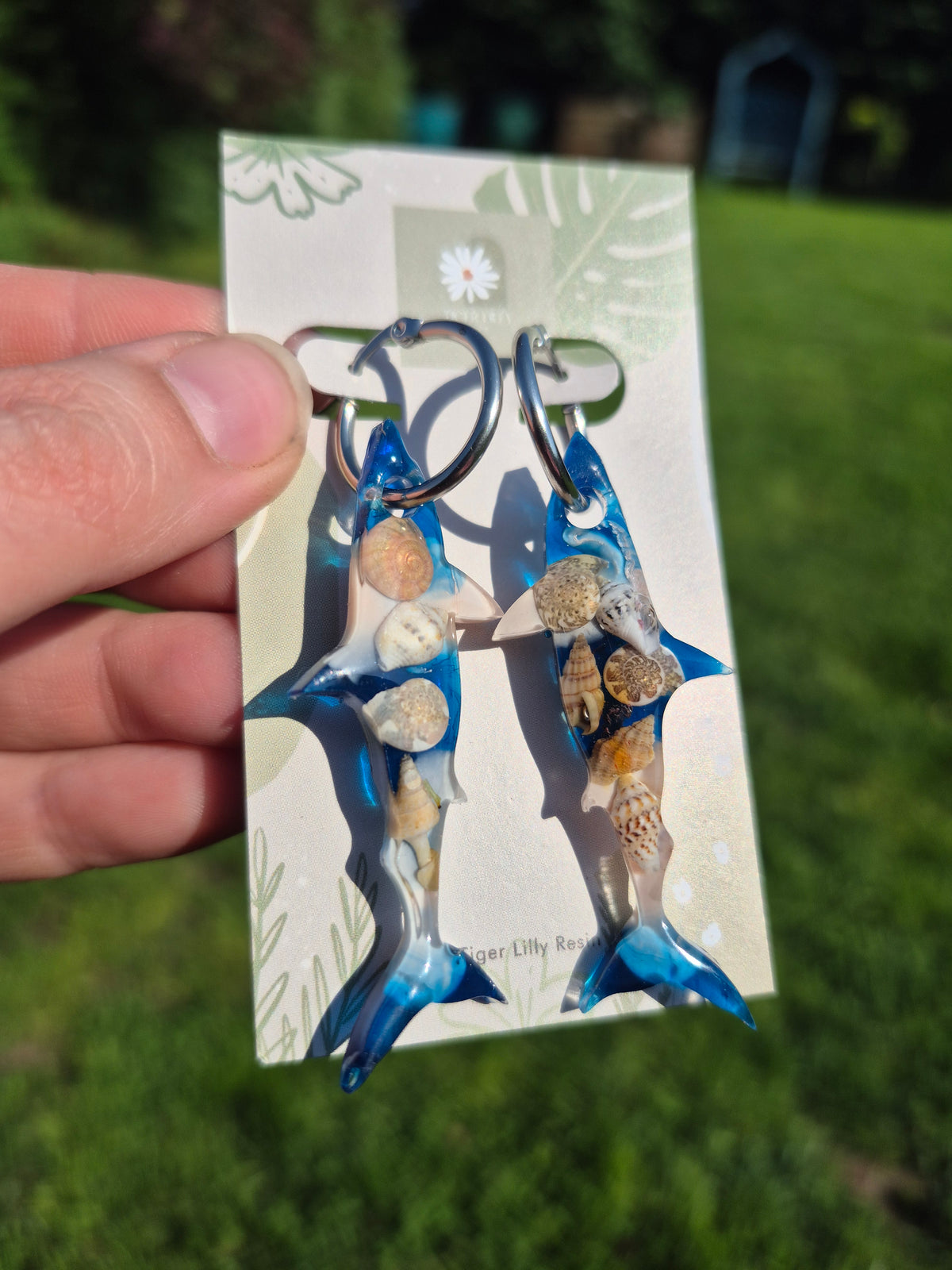 Shark hoop charms
