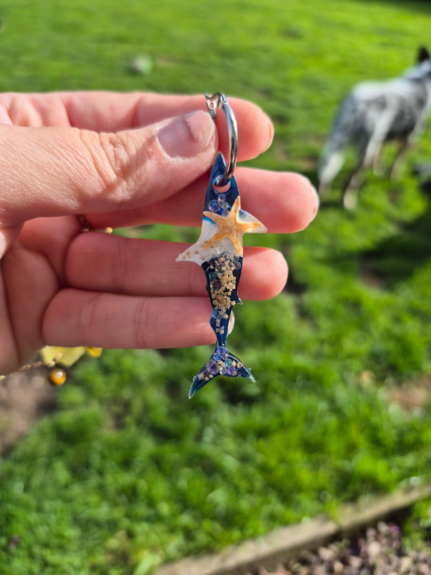 Shark hoop charms