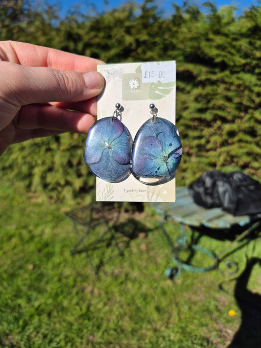 Hydrangea dangle earrings