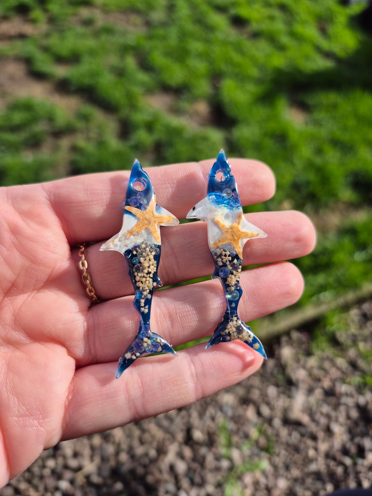 Shark hoop charms