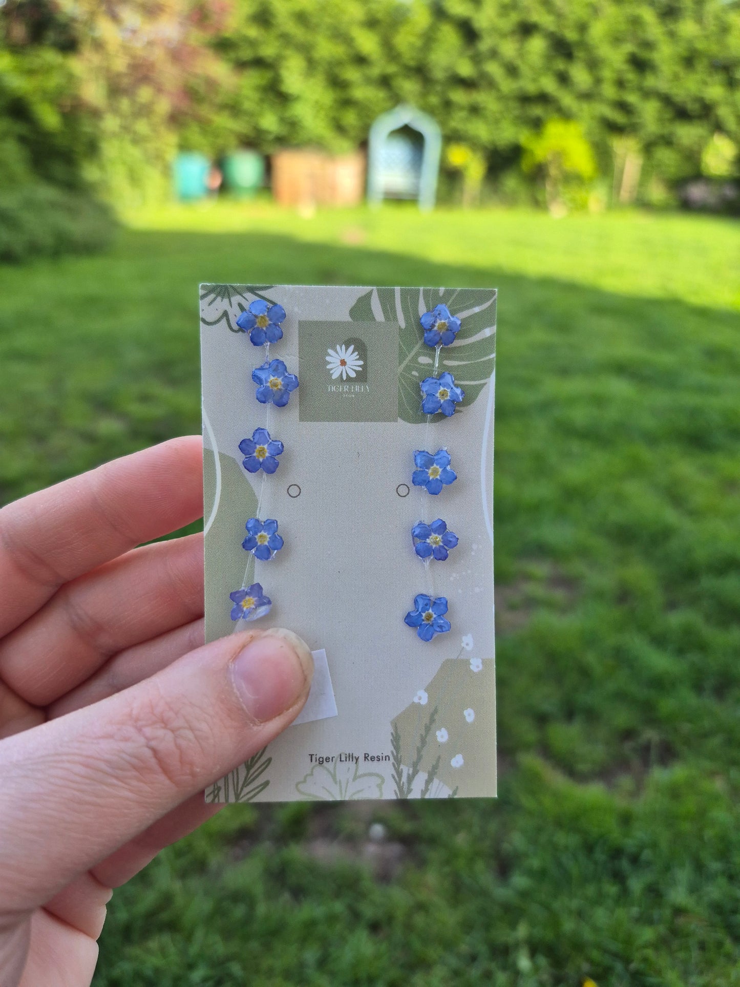 Forget me not ear dangles