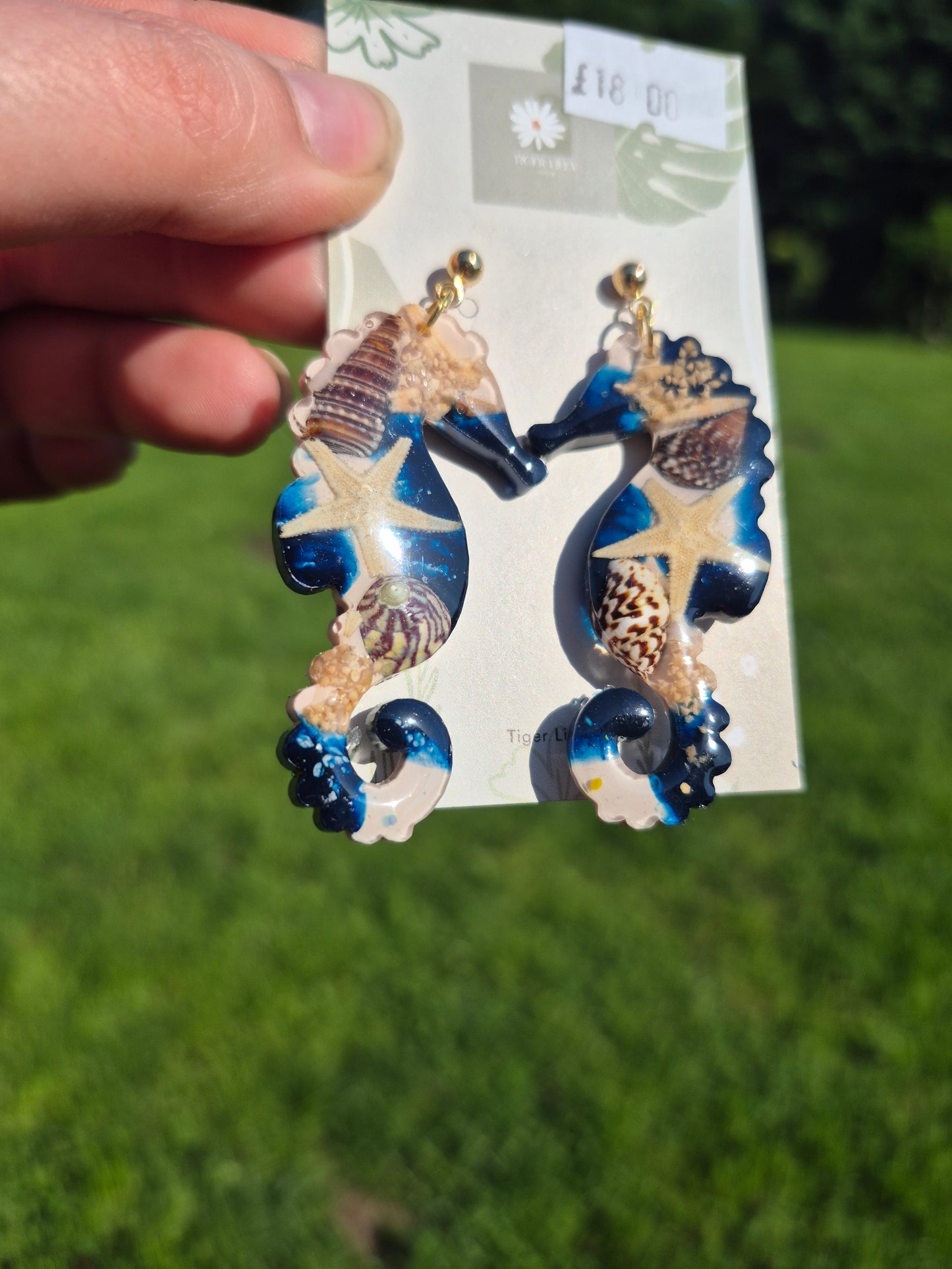 Sea horse earrings
