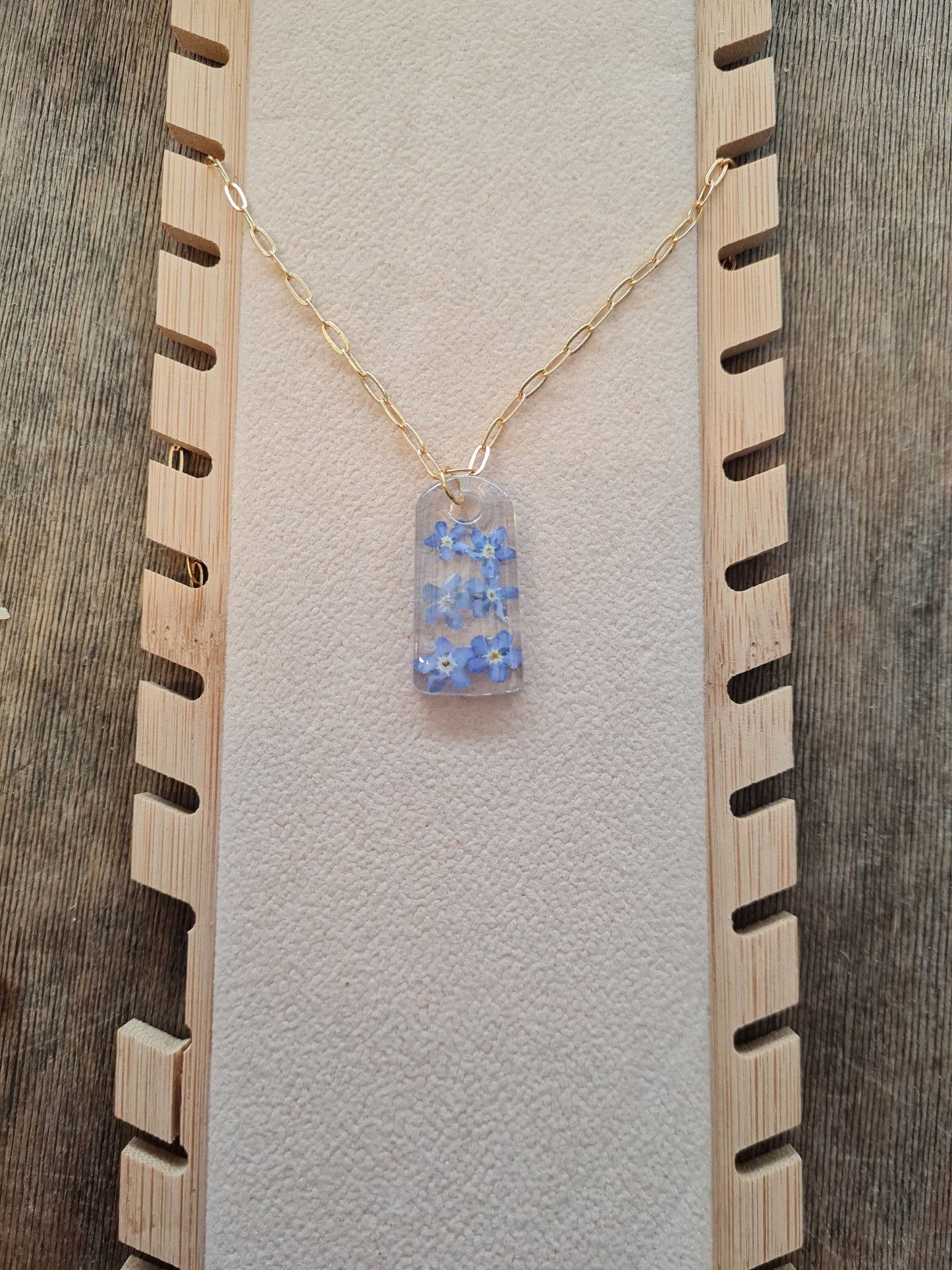 forget me not arch pendant