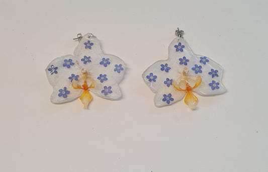 forget me not orchid earrings