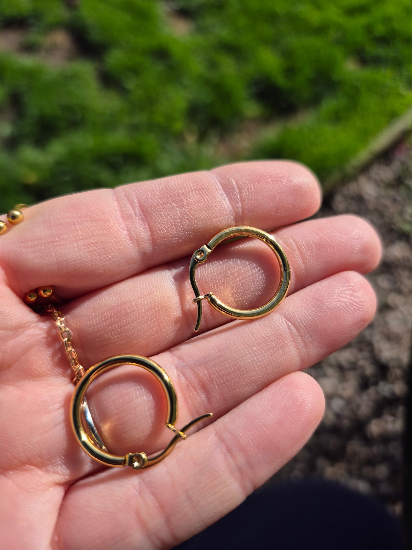 Stainless steel 19mm hoop earrings