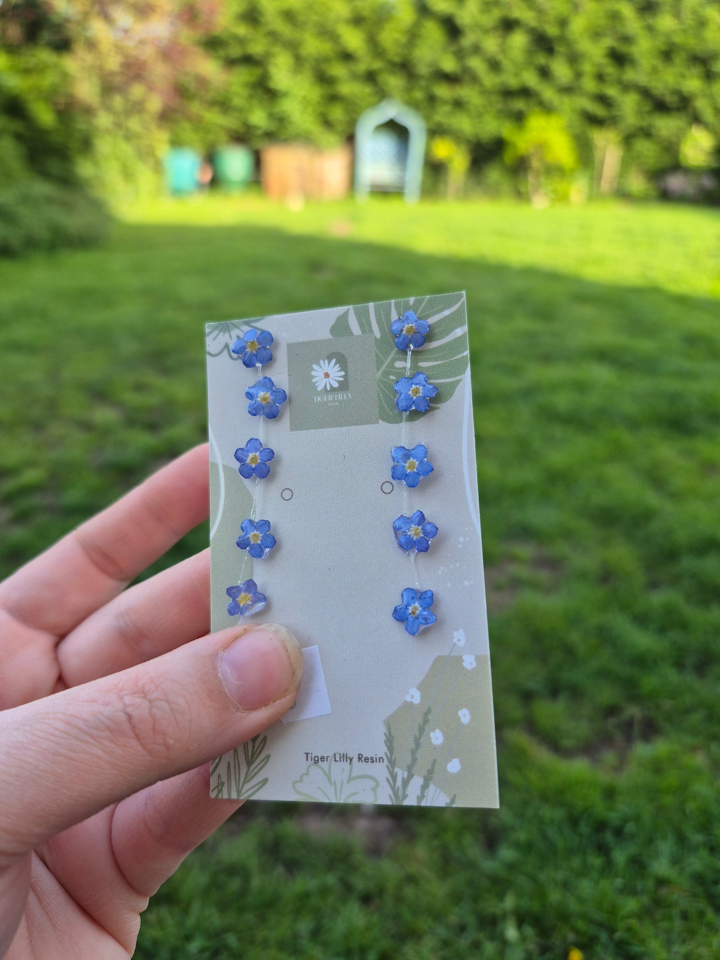 Forget me not ear dangles