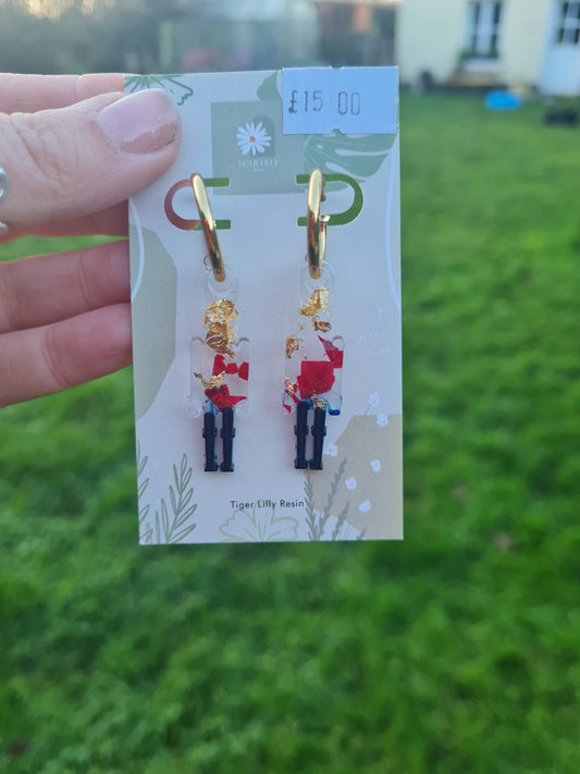 Nutcracker hoop earrings