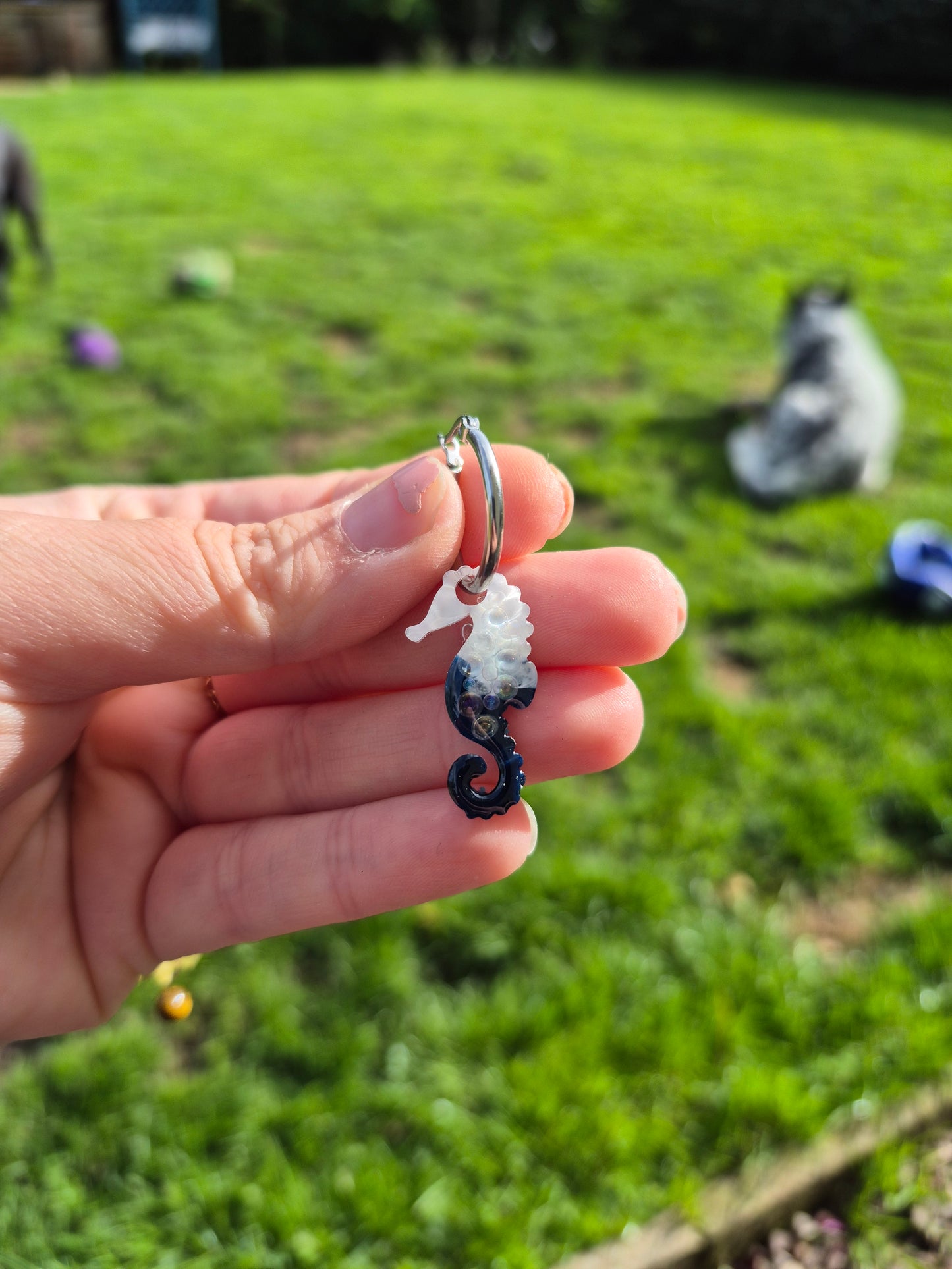 Sea horse hoop charm mould