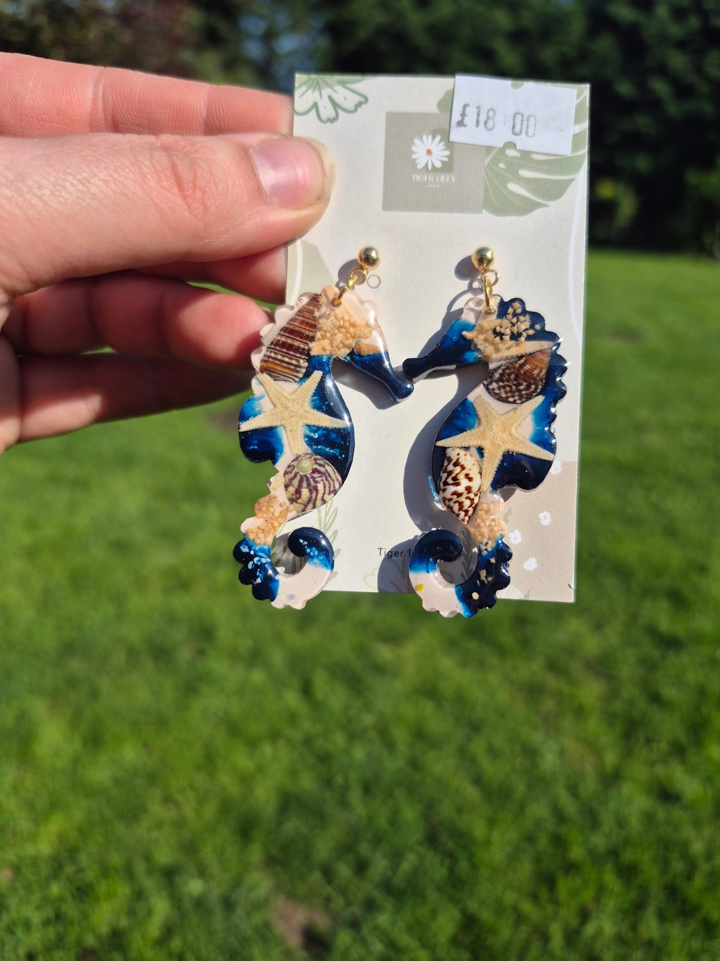 Sea horse earrings