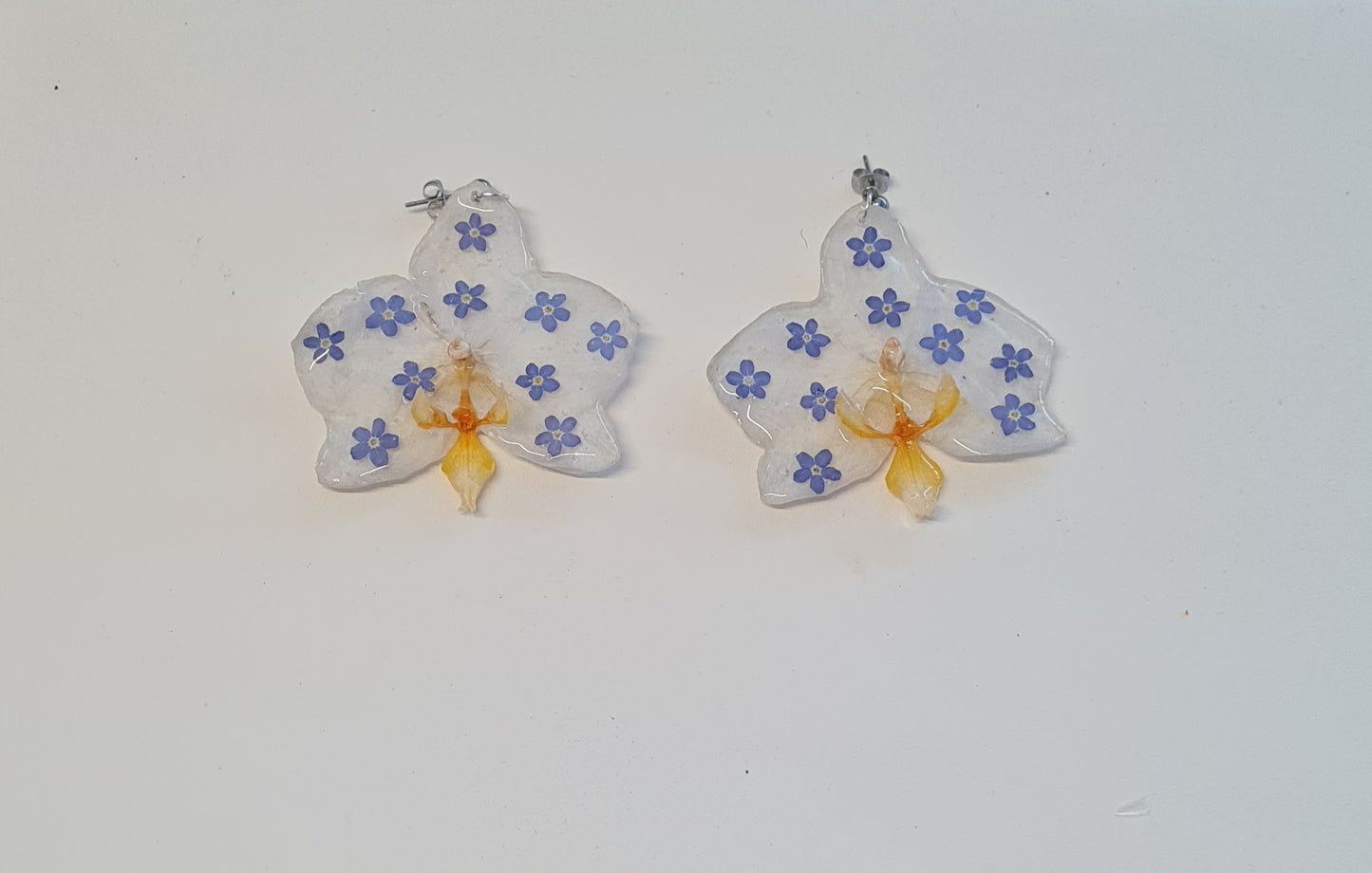 forget me not orchid earrings