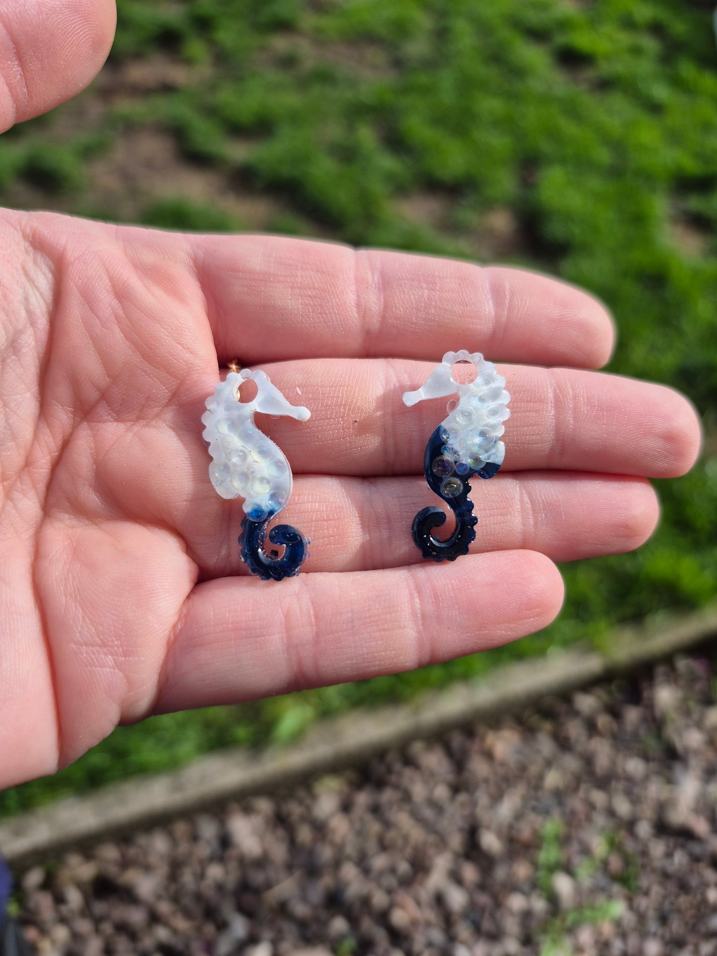 Sea horse hoop charm mould