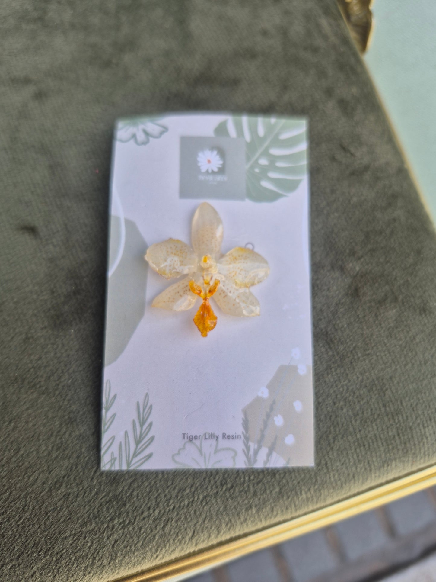 Real Phalaenopsis Mini Mark Orchid pin badge
