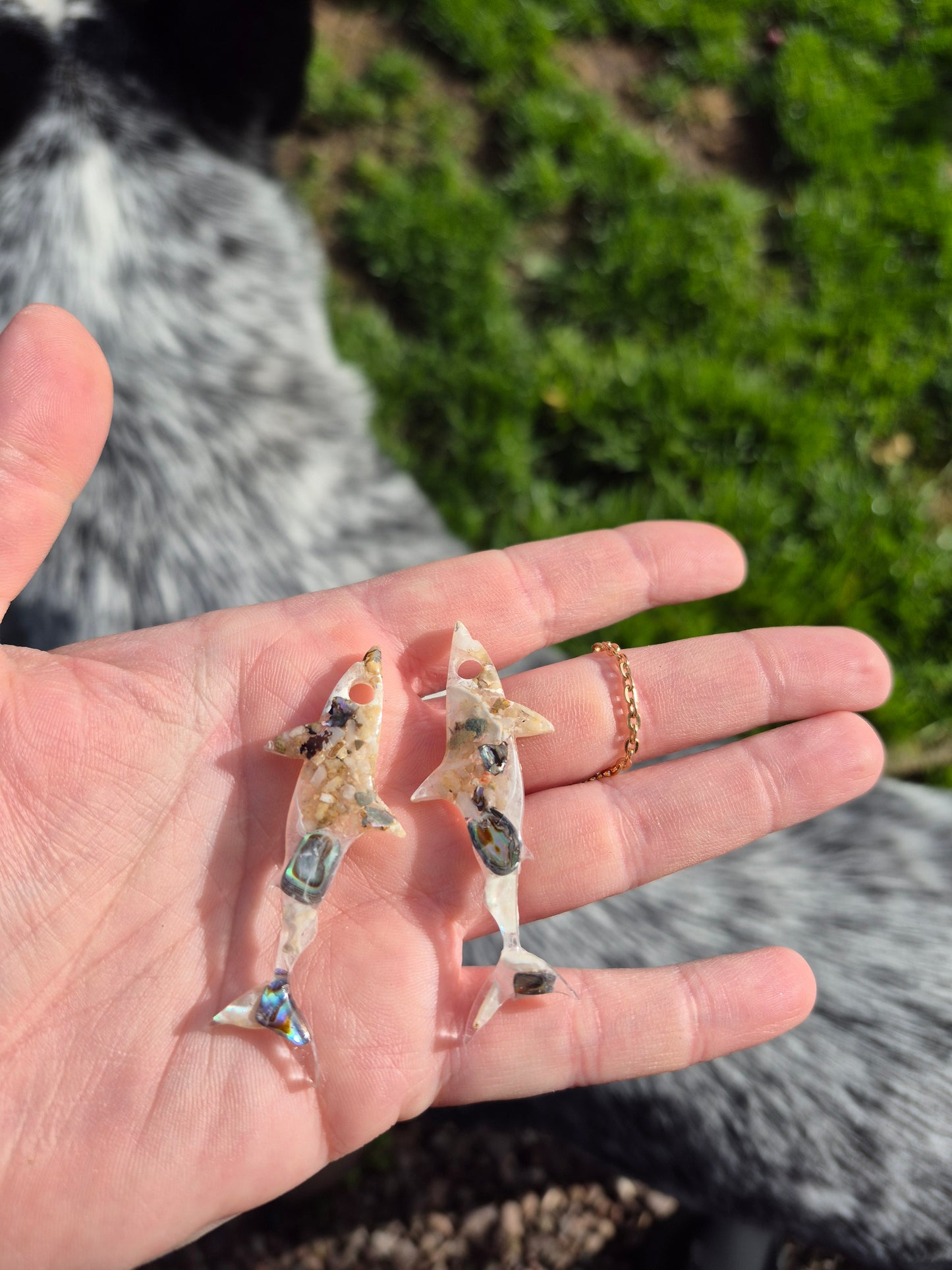 Shark hoop charms