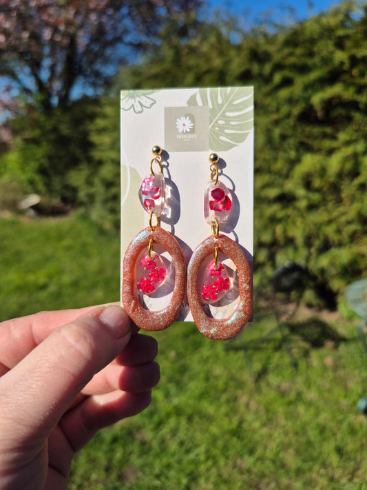 Abstract oval dangles