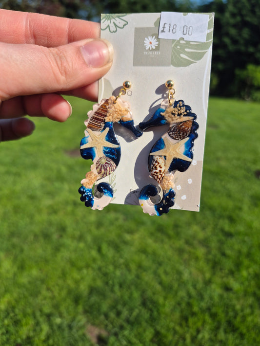 Sea horse earrings