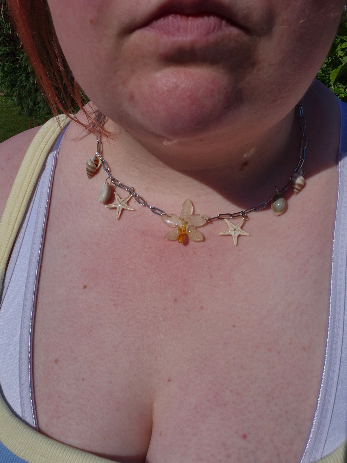 Phalaenopsis mini mark sea necklace